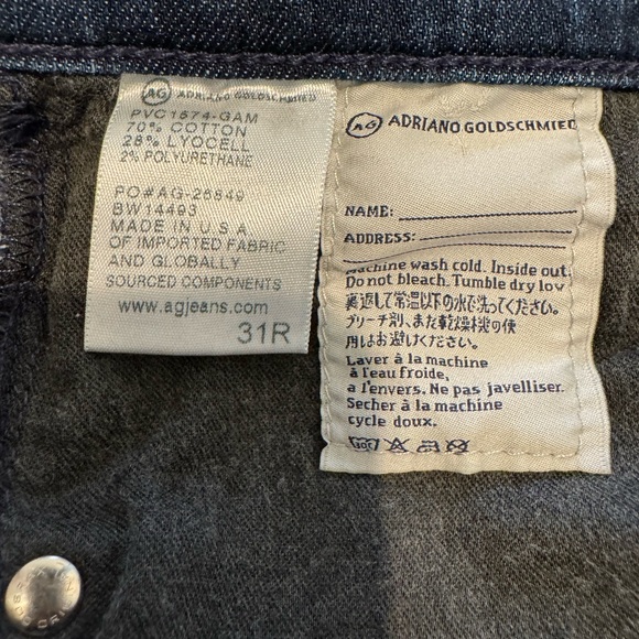 New AG Nolan Relaxed Slim Jeans size 31. Anthropologie. Dark wash. Ankle length - Picture 5 of 13